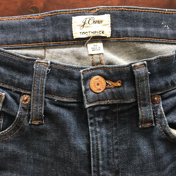 J.Crew toothpick distressed jeans NWOT - Picture 3 of 5